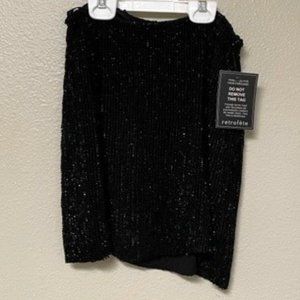 NWT Retrofete Black Sequined Mini Skirt (XS)